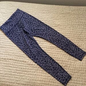 Athleta Leopard Print Grey Cheetah Print High Waist Elation Leggings Size Small